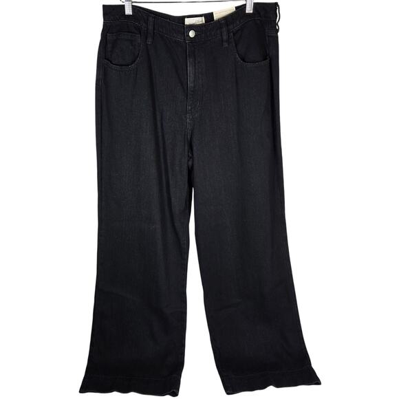 Universal Thread Women's High Rise Wide Leg Jeans Black 14‎ NWT - Picture 1 of 15